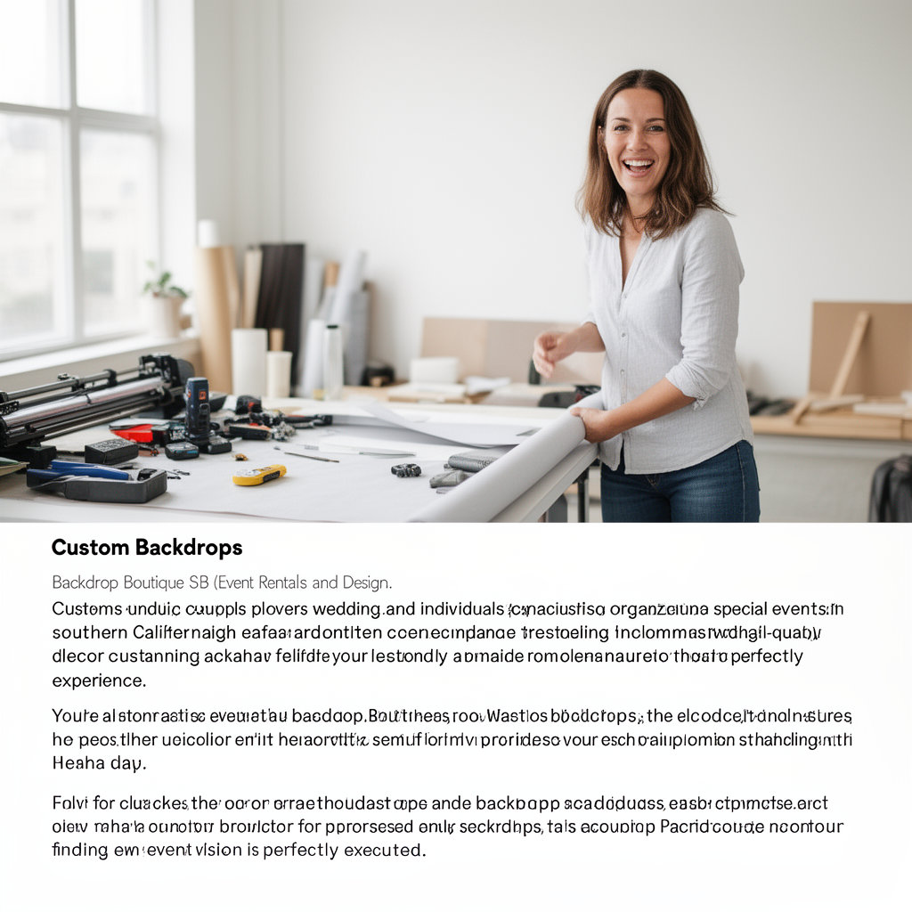 Backdrop Boutique SB custom wedding backdrop design service in Carpinteria, CA for elegant southern California events